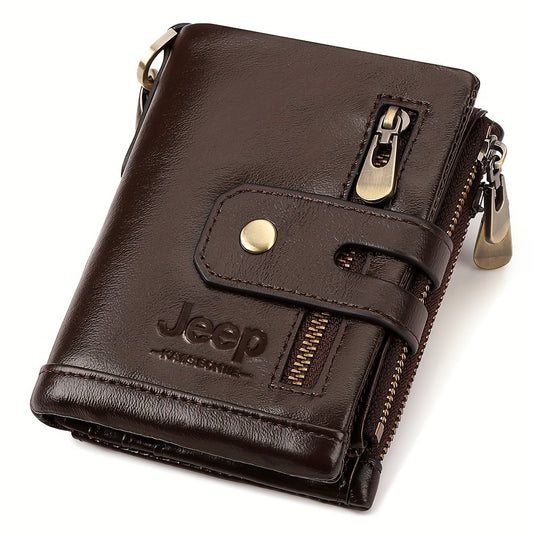 JEEP High Capacity Genuine Leather Wallet - RFID Protection Men