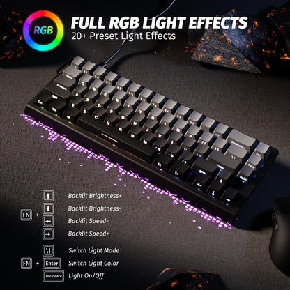ATTACK SHARK X68 HE Mechanical Gaming Keyboard - 60% TKL Rapid Trigger