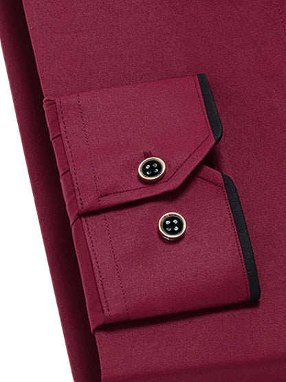 1+1 Men's Double Lapel Long Sleeve Shirt - Fashion Business Casual