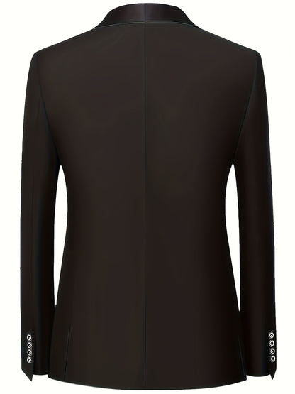 Men's 3pcs Suit Set - Blazer Vest Pants Elegant