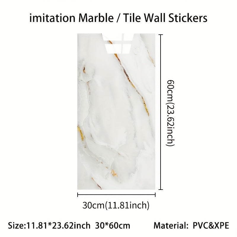 3D Marble Self-Adhesive Wall Tiles — 20/30/50 pcs