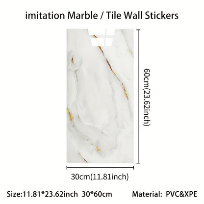 3D Marble Self-Adhesive Wall Tiles — 20/30/50 pcs