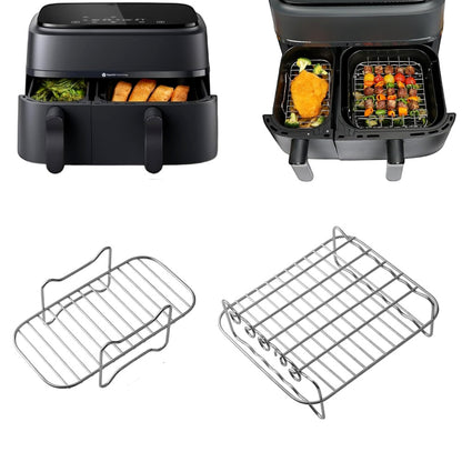 2pcs Stainless Steel Air Fryer Grill Racks - Philips NA350 NA550