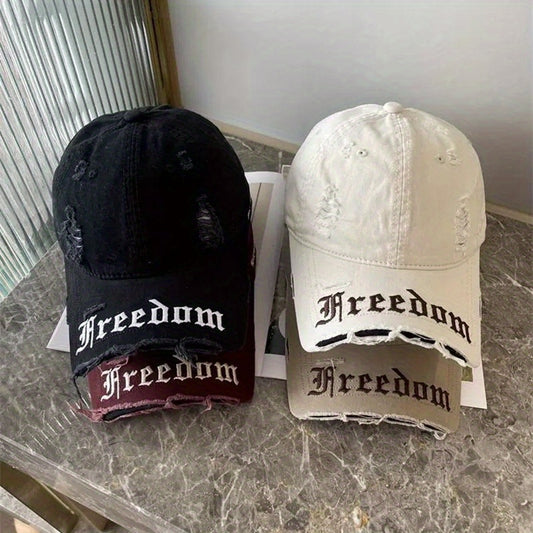 Baseball Cap - Washed Distressed with Embroidery