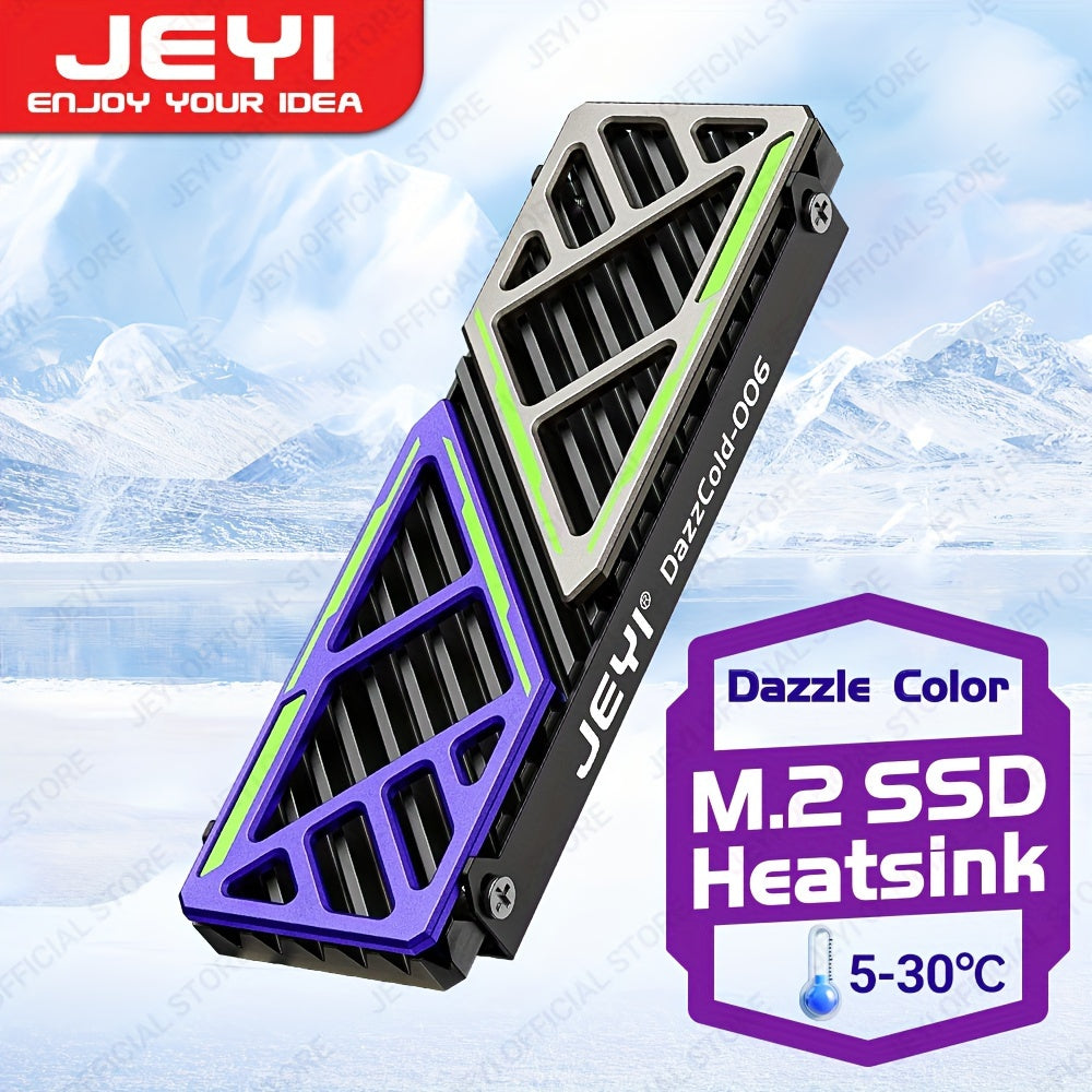 JEYI M.2 SSD Heatsink - Magnesium Aluminum Alloy Cooler 2280 NVME