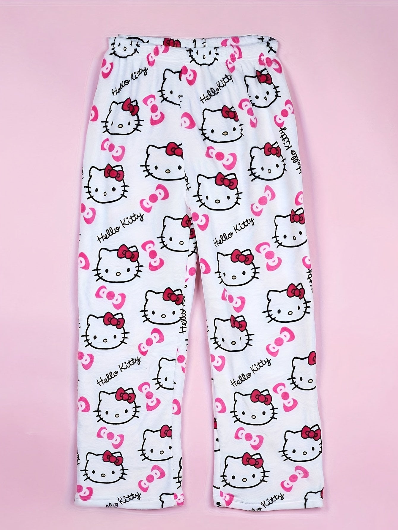 Hello Kitty Women's Flannel Sleep Pants - Thick Warm Winter