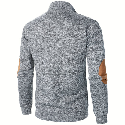 Men's Stand-Collar Casual Sweatshirt - Autumn Winter Long Sleeve