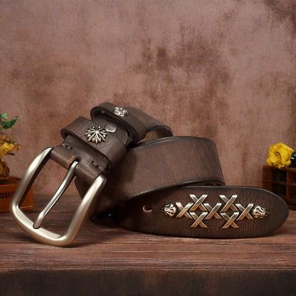 Handmade Top-Grain Leather Belt - Unisex