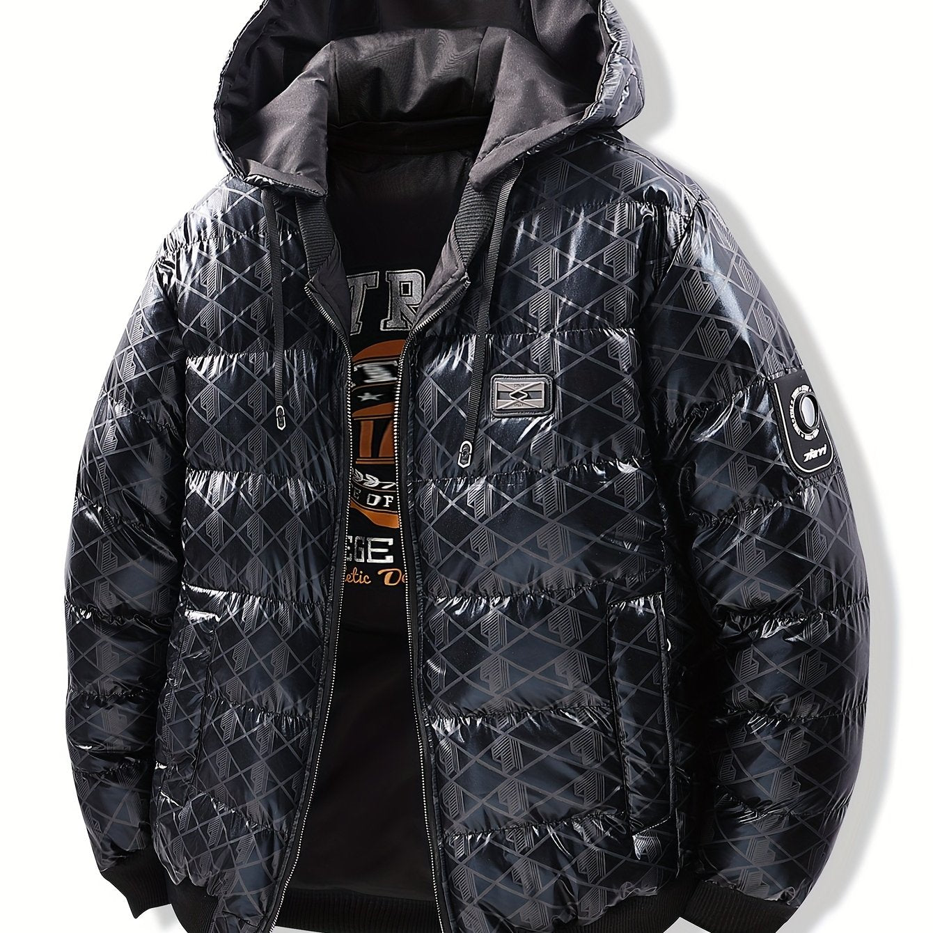 Men's Stylish Puffer Jacket - Thickened Warm