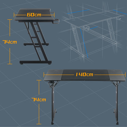 Ergonomic Height‑Adjustable Gaming Desk