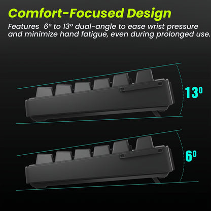 MRSVI 78-Key Mechanical Gaming Keyboard - 6 LCD Programmable Keys RGB