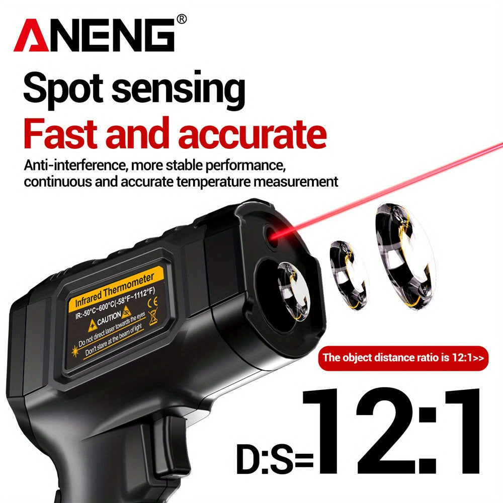 ANENG TH202 Thermometer Hygrometer - Non-Contact -50-600°C LCD