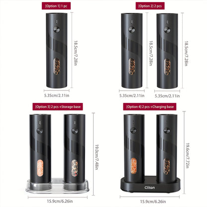 Electric Salt & Pepper Grinder - Rechargeable USB LED