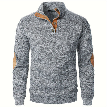Men's Stand-Collar Casual Sweatshirt - Autumn Winter Long Sleeve