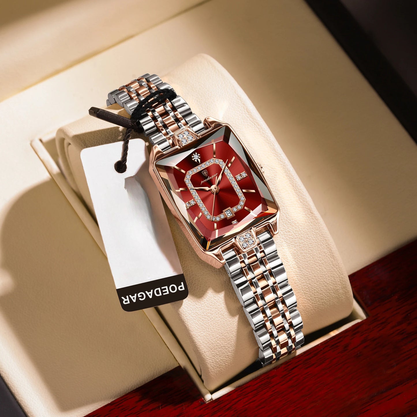 POEDAGAR Women's Luxury Watch - Waterproof Calendar Quartz Steel