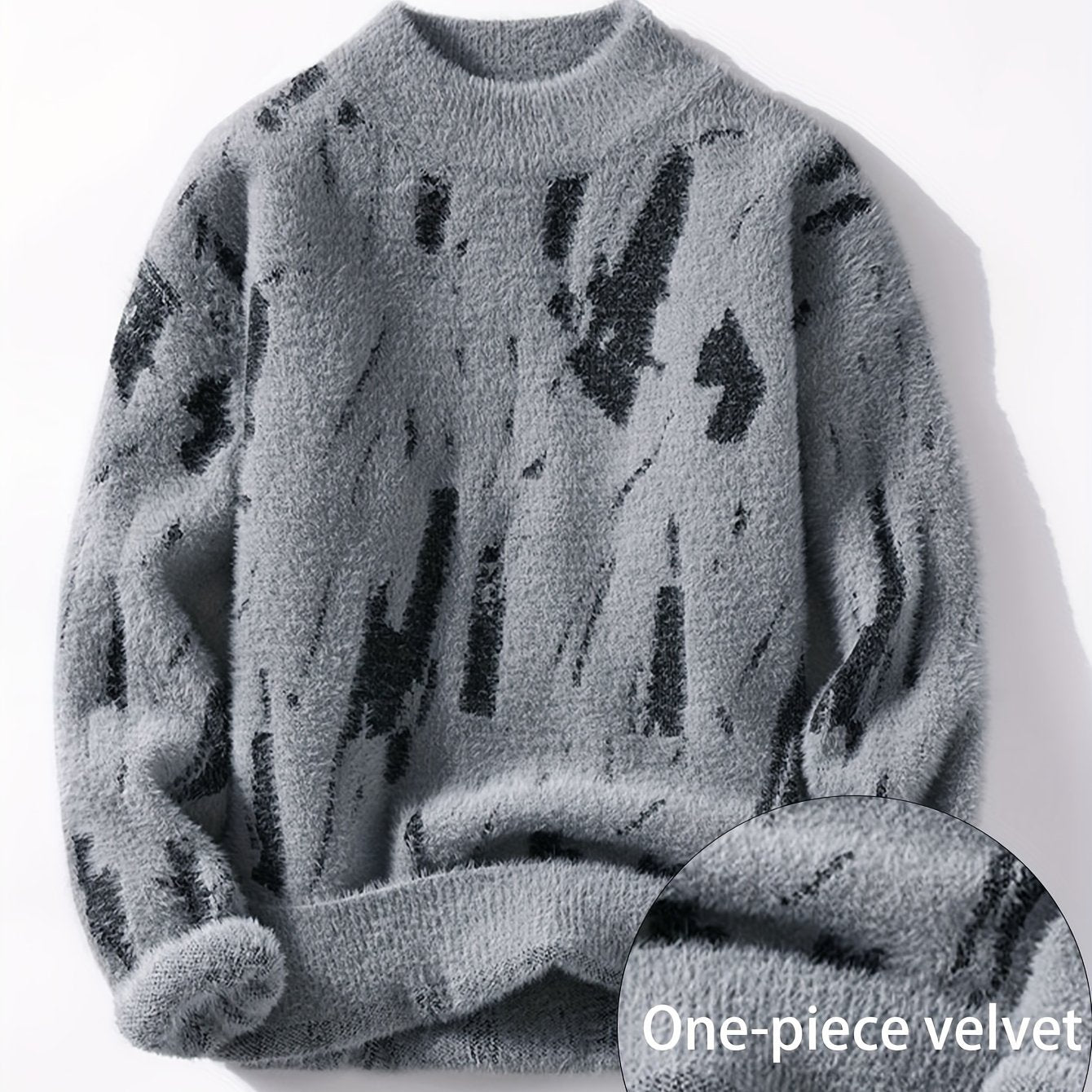 Men's Color Block Pullover Sweater - Crew Neck Knit