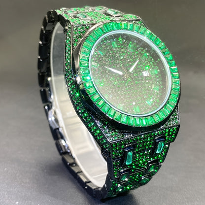 MISS FOX Iced Rhinestone Quartz Watch