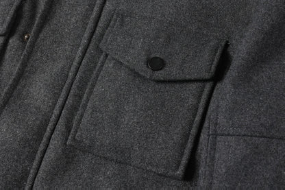 Men's Autumn/Winter Tweed Coat - Business Double-Breasted Wool