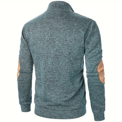 Men's Stand-Collar Casual Sweatshirt - Autumn Winter Long Sleeve