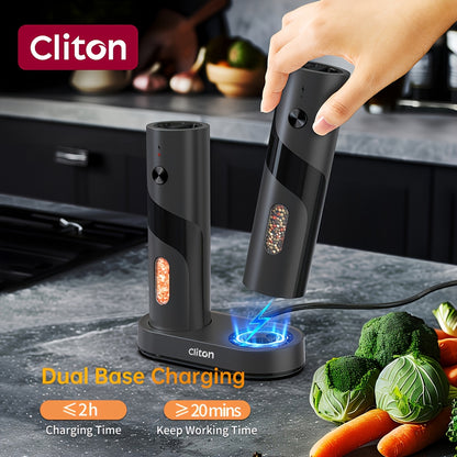 Electric Salt & Pepper Grinder - Rechargeable USB LED