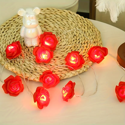 LED Rose Flower String Lights