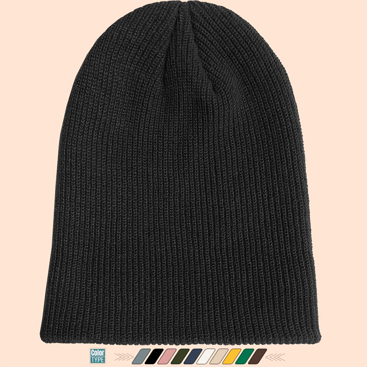 Gothic Beanie Hat - White Bone Spikes