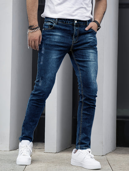 Men's Slim-Fit Stretch Denim - Button-Fly Skinny Jeans