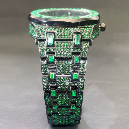 MISS FOX Iced Rhinestone Quartz Watch