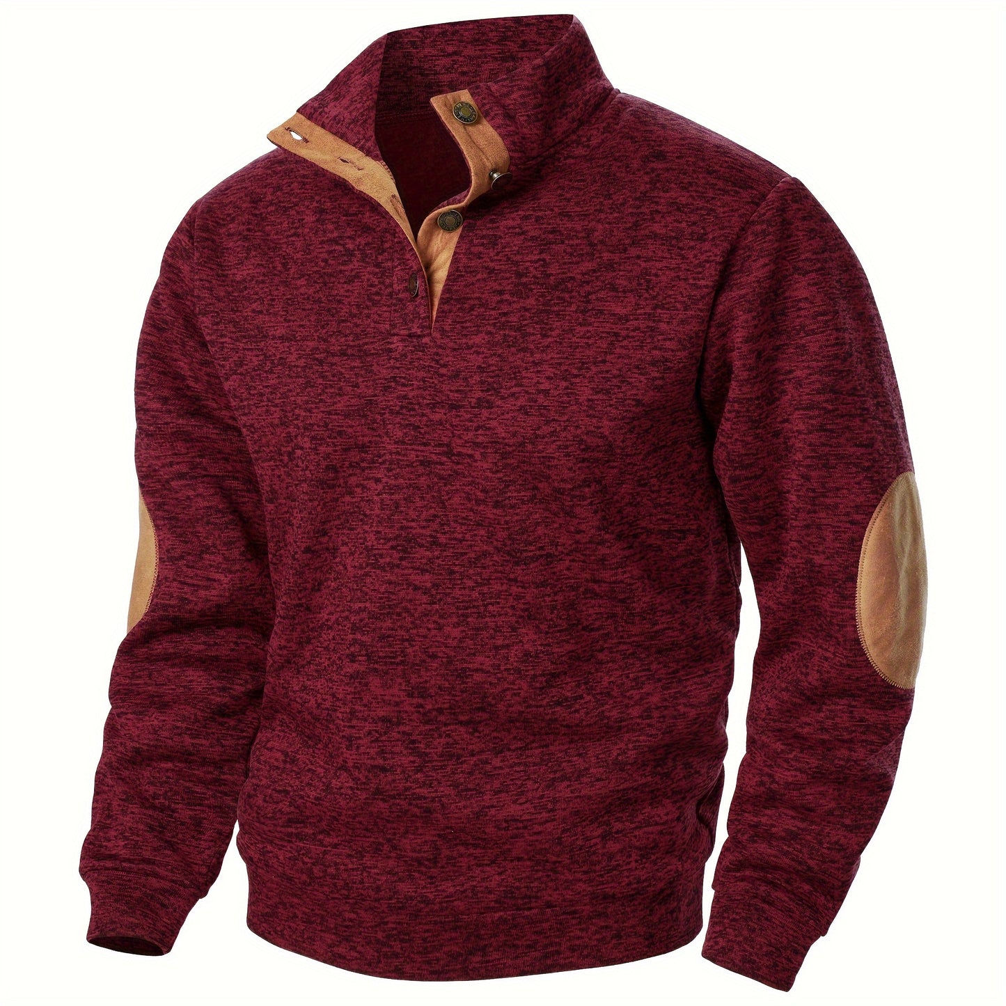 Men's Stand-Collar Casual Sweatshirt - Autumn Winter Long Sleeve