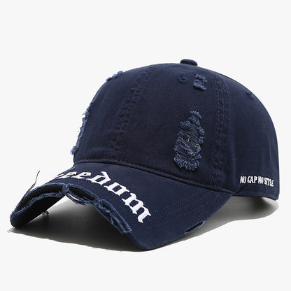 Baseball Cap - Washed Distressed with Embroidery
