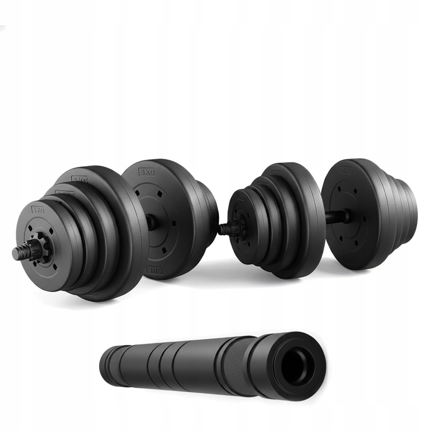 Adjustable Dumbbell Set with Barbell - 20kg/40kg