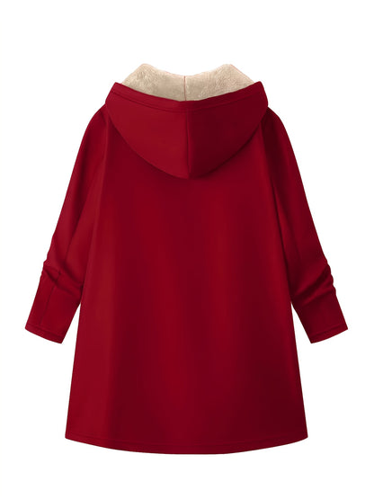 Plus Size Women's Winter Hooded Jacket - Ultra-Warm Plush Coat