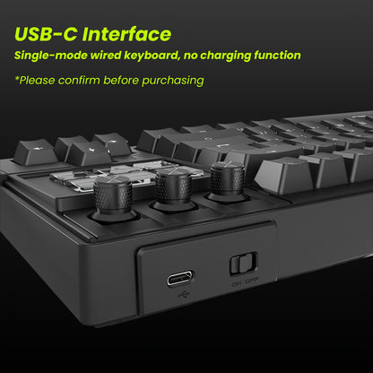 MRSVI 78-Key Mechanical Gaming Keyboard - 6 LCD Programmable Keys RGB