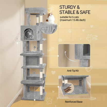 HZUANERI 170cm Large Cat Tree