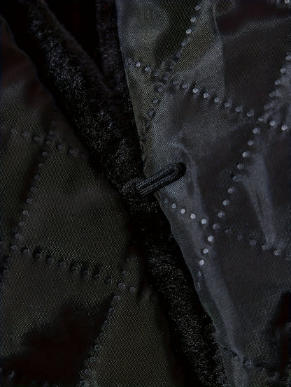 Plus Size Women's Faux Fur-Lined Hooded Coat