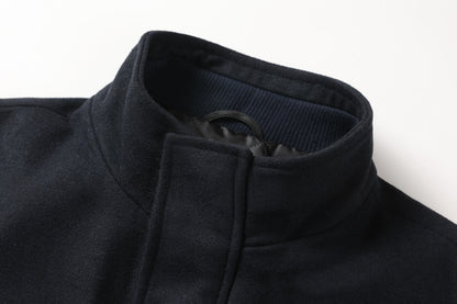 Men's Autumn/Winter Tweed Coat - Business Double-Breasted Wool