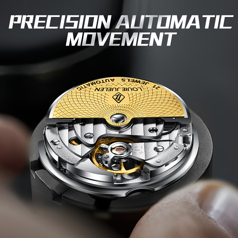 Men's Automatic Mechanical Watch - Premium Hollow Dial Vintage