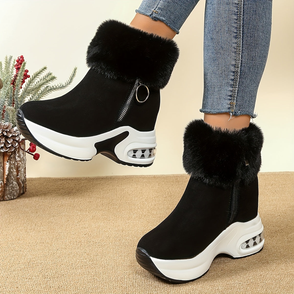 Women's Autumn/Winter Fuzzy Boots