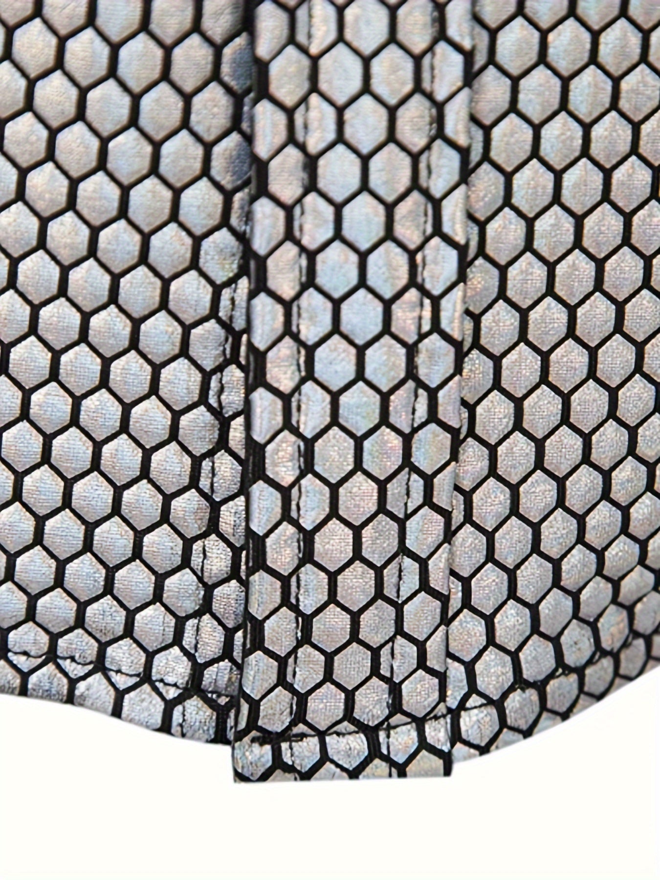 Men's 70s Disco Outfit - Diamond Foil Print Button-Up Shirt