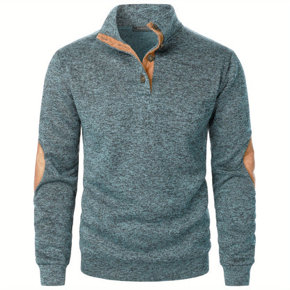 Men's Stand-Collar Casual Sweatshirt - Autumn Winter Long Sleeve