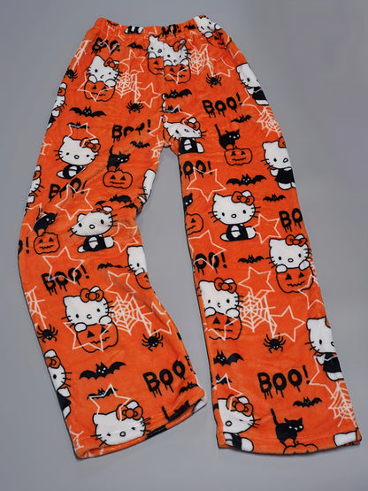 Hello Kitty Women's Flannel Sleep Pants - Thick Warm Winter