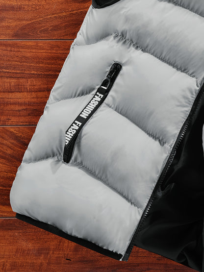 Men's Sleeveless Vest - Warm Zippered Stand Collar