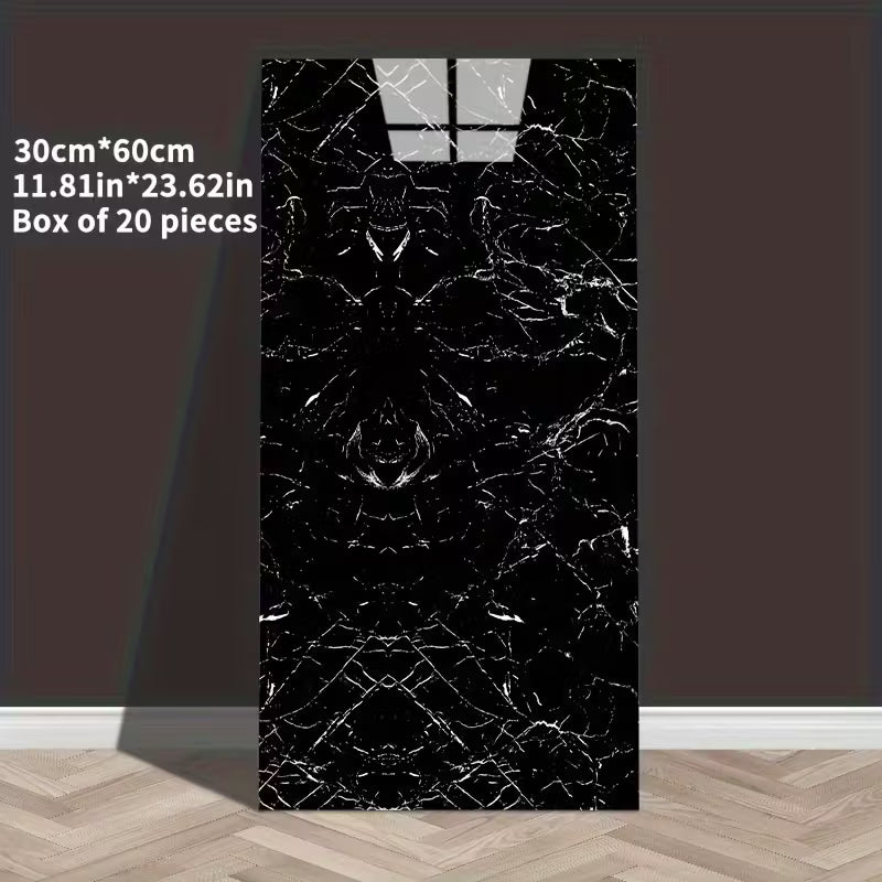3D Marble Self-Adhesive Wall Tiles — 20/30/50 pcs