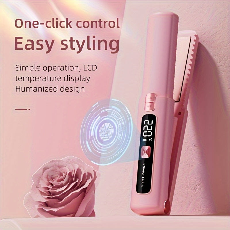 Mini 2-in-1 Wireless Hair Straightener & Curler