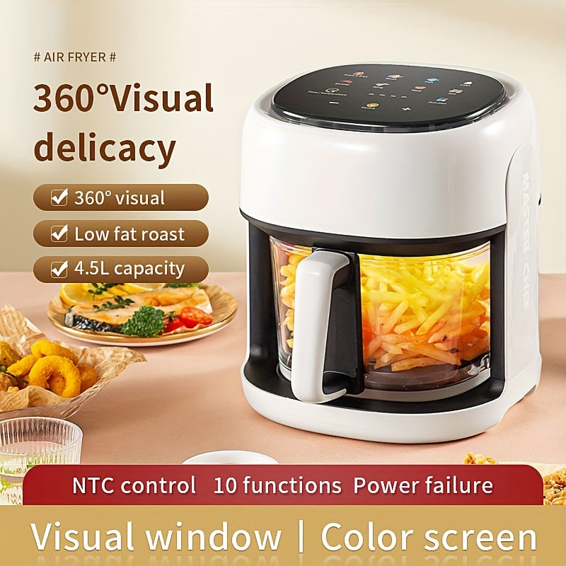 Intelligent Compact Air Fryer 4.5L - Glass 360° Window