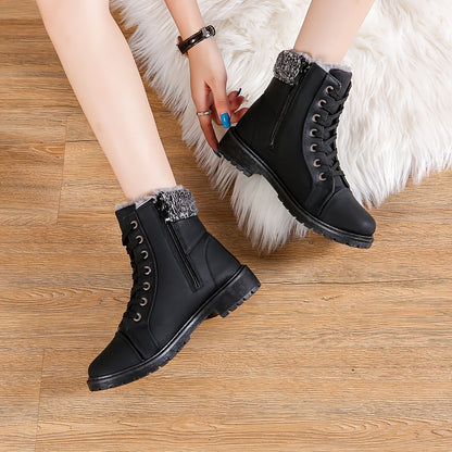 Women's Winter Boots - Side Zipper Plush