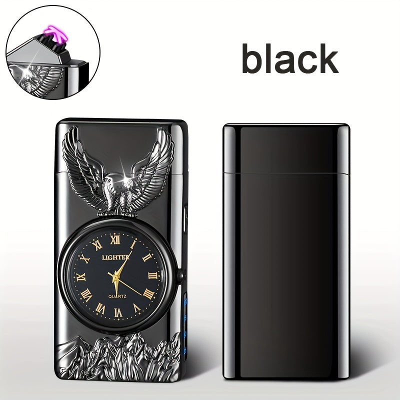 Dual Arc Plasma Igniter - 3D Eagle Relief LED USB Rechargeable