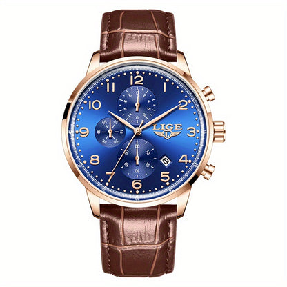 LIGE Men's Elegant Chronograph Watch