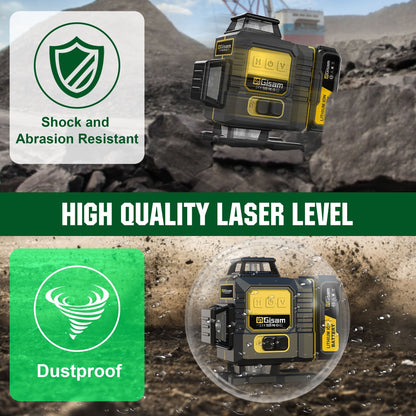 highsam 4D Laser Level - 16 Line Cross 360 Self Leveling 2 Battery