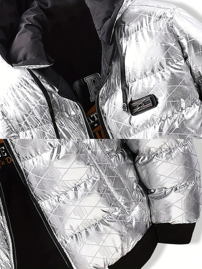 Men's Stylish Puffer Jacket - Thickened Warm